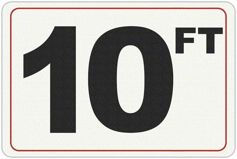 Aquatic Technology Adhesive Pool Depth Markers for Pool and Spas Feet (10 FT 9x6 4in Lettering) - Image 1
